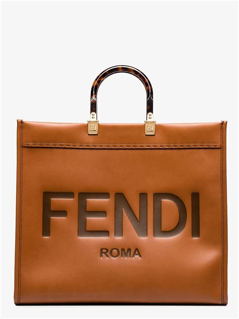 fendi logo runway smal shopper bag|Fendi sunshine handbags.